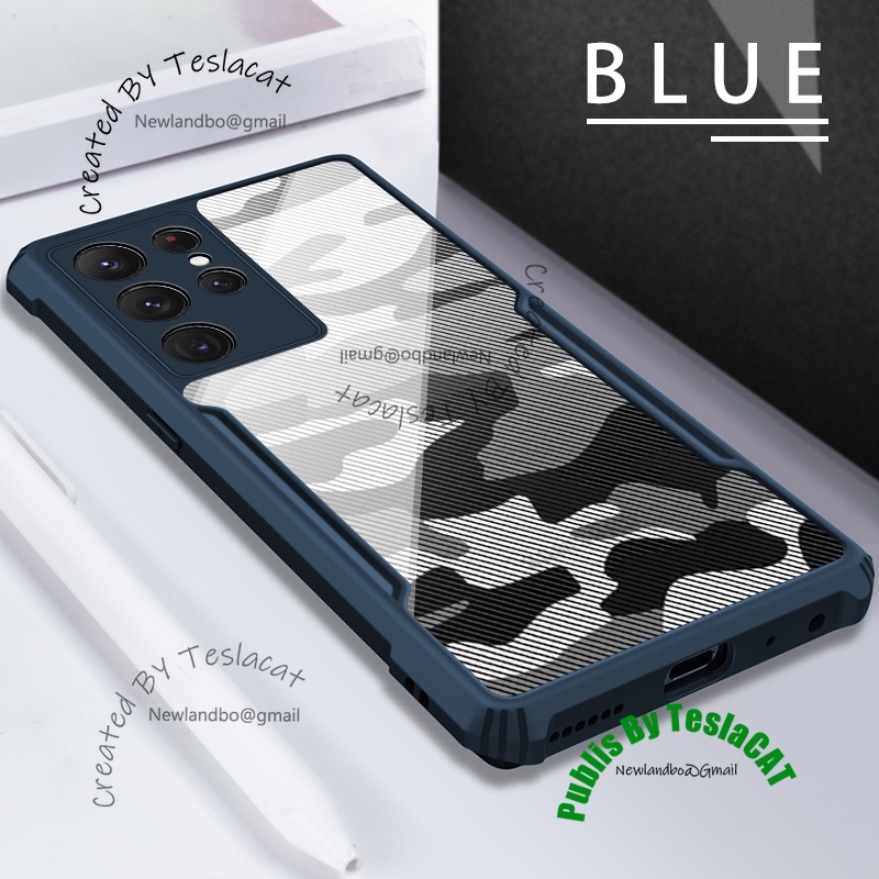🇰🇷 Ốp Điện Thoại Hybrid Mỏng Trong Suốt Chống Sốc Họa Tiết Rằn Ri Cho Samsung Glaxy Note20 S22 S21 Ultra S21Plus S9 S10 Note10