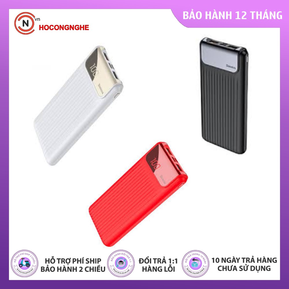 CHÍNH HÃNG Pin sạc dự phòng Baseus cao cấp PPYZ Power Bank 10,000mAh - Hỗ Trợ Sạc Nhanh Quick Charge 3.0