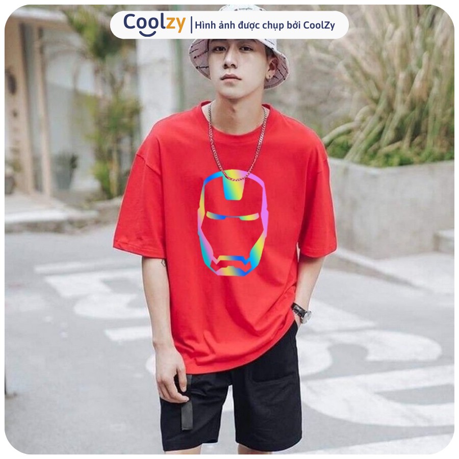 Áo Thun Tay lỡ  Áo Phông In Phản Quang Iron Man | CoolZy