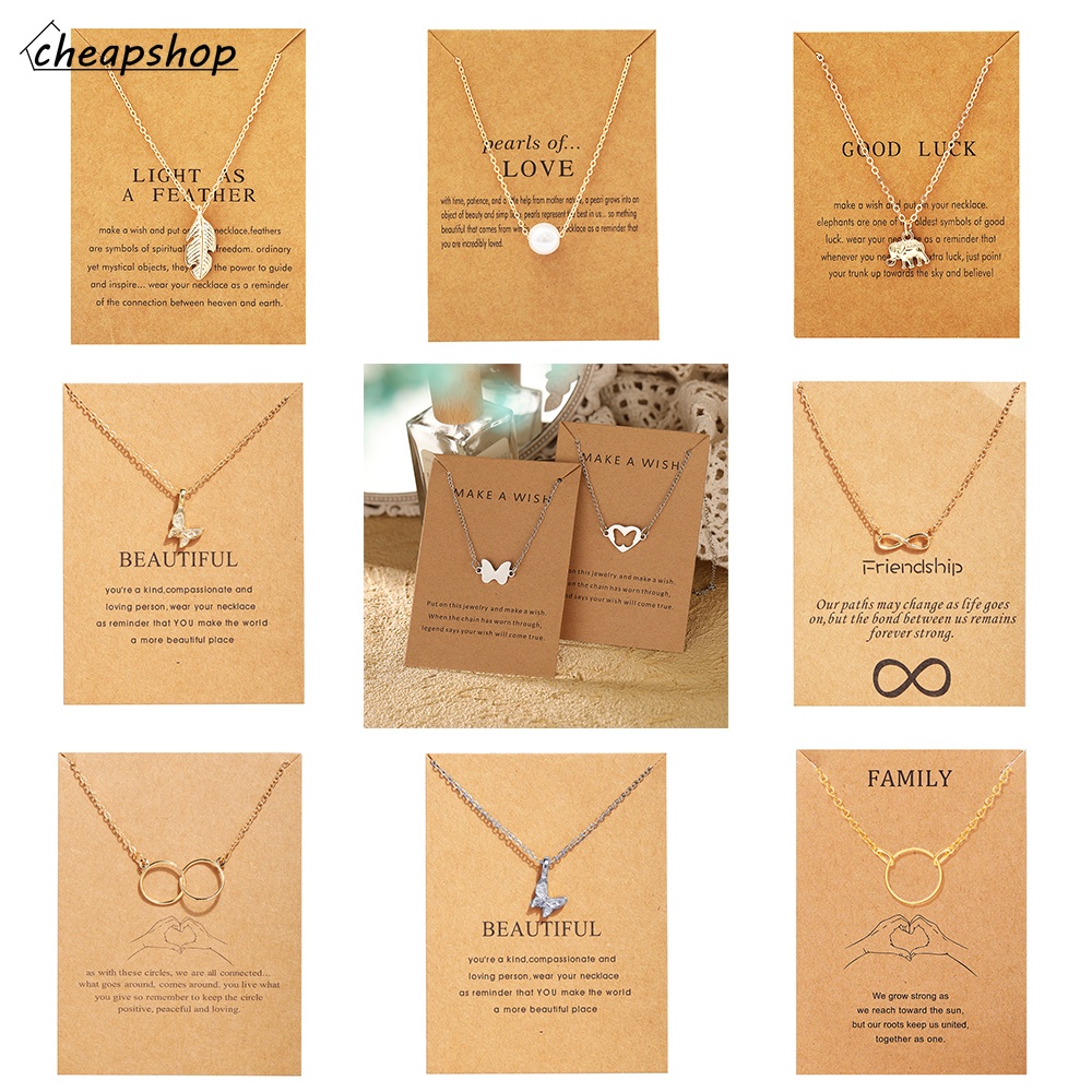 iF YOU Dây chuyền nhiều lớp mặt hình bướm nhiều kiểu dáng nữ tính thanh lịch