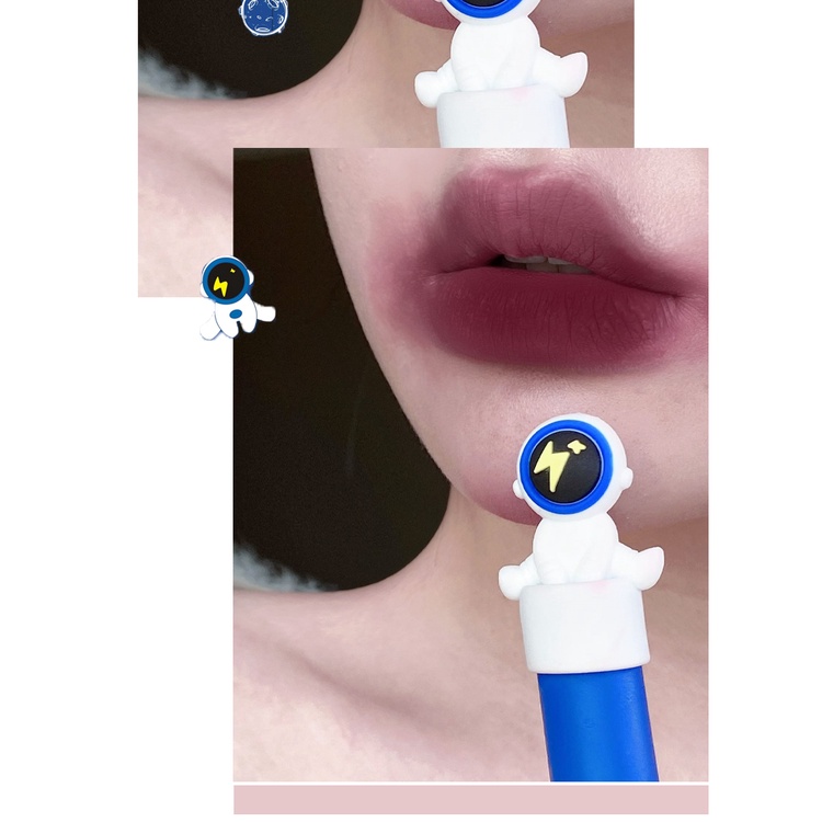 Vòn quanh thế giới  6 màu son lì lâu trôi matte lip gloss phi hành gia son lì quyến rũ