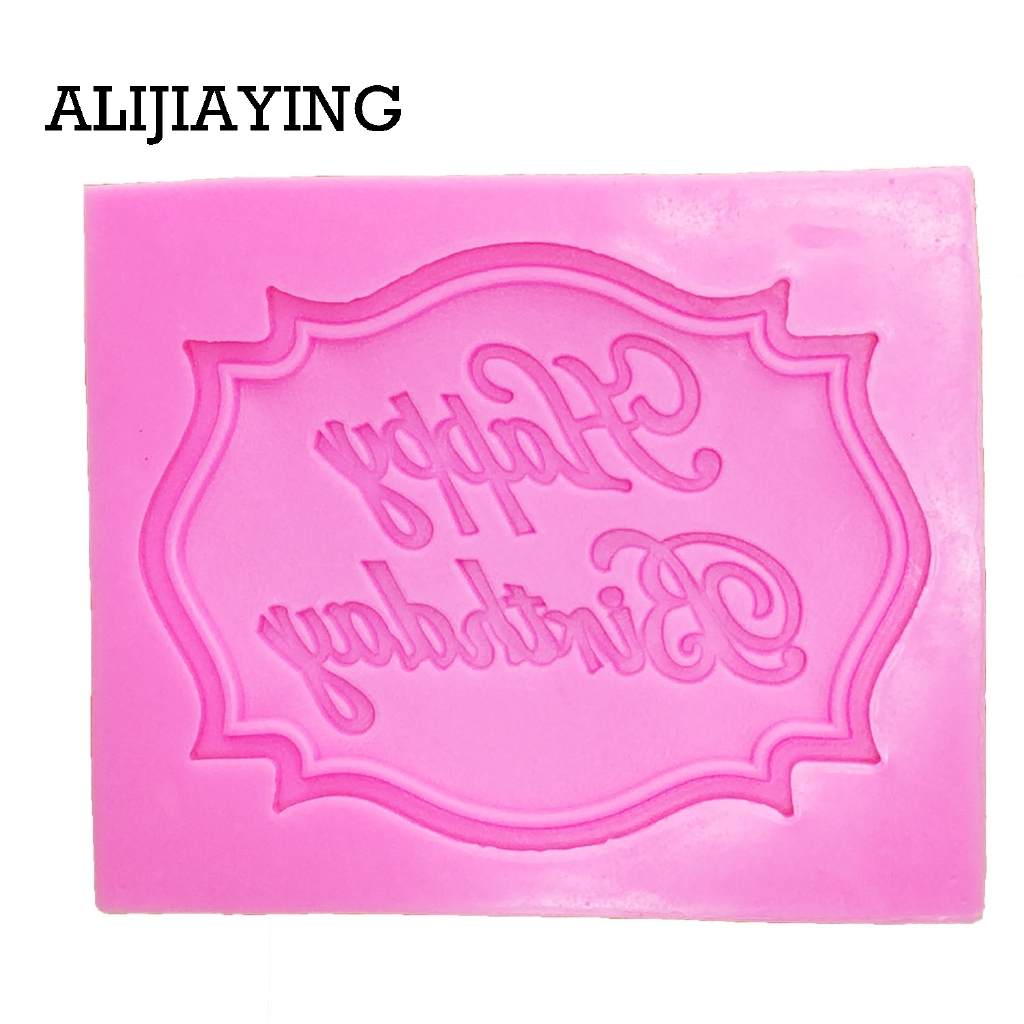 Khuôn làm bánh bằng silicon tạo hình chữ Happy Birthday độc đáo