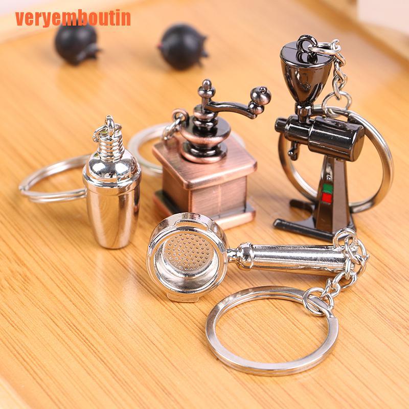 Móc khóa treo trang trí túi xách gắn hình sản phẩm làm cafe