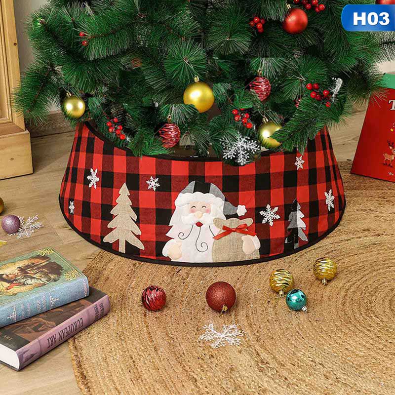 Tấm Lót Chân Cây Thông Noel 30 Inch Màu Trắng Đen