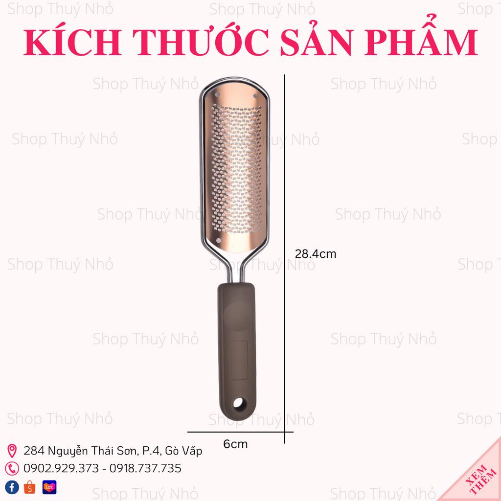 Cây chà gót,bào gót chân Inox không gỉ mạ vàng cao cấp loại bỏ các vết chai sần cứng đầu gót chân nail chuyên nghiệp