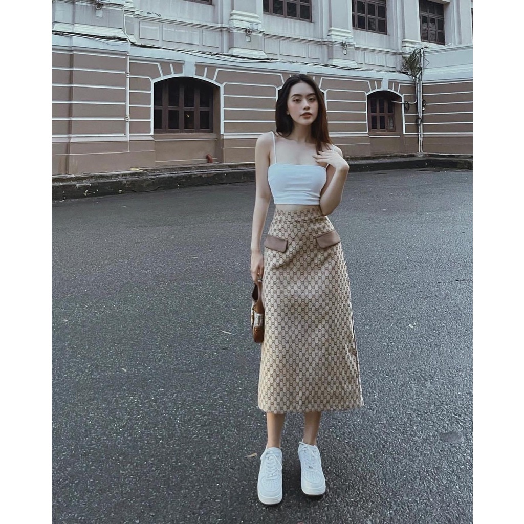 ZUKY Chân váy gấm Gucci ngắn và dài | BigBuy360 - bigbuy360.vn