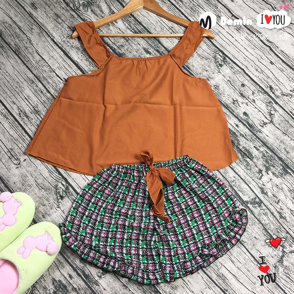 Đồ Bộ Mặc Nhà Ngắn Kiểu Cánh Tiên Áo Phi Lụa Quần Voan Thoáng Mát Mềm Mịn Không Nhăn - DOMIN | BigBuy360 - bigbuy360.vn