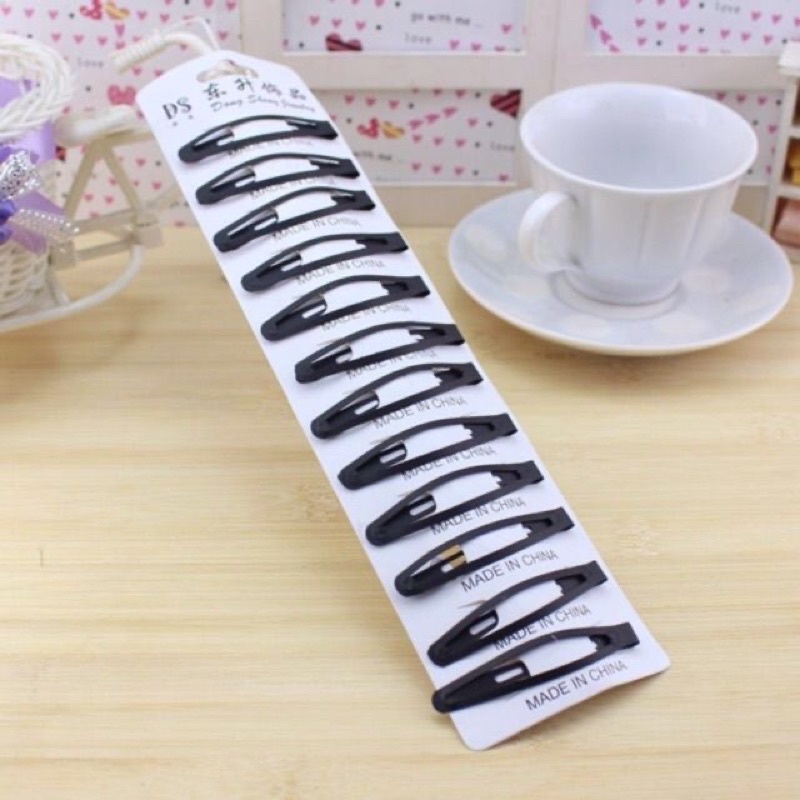 1 kẹp tách đen kẹp tóc đơn giản cho nữ