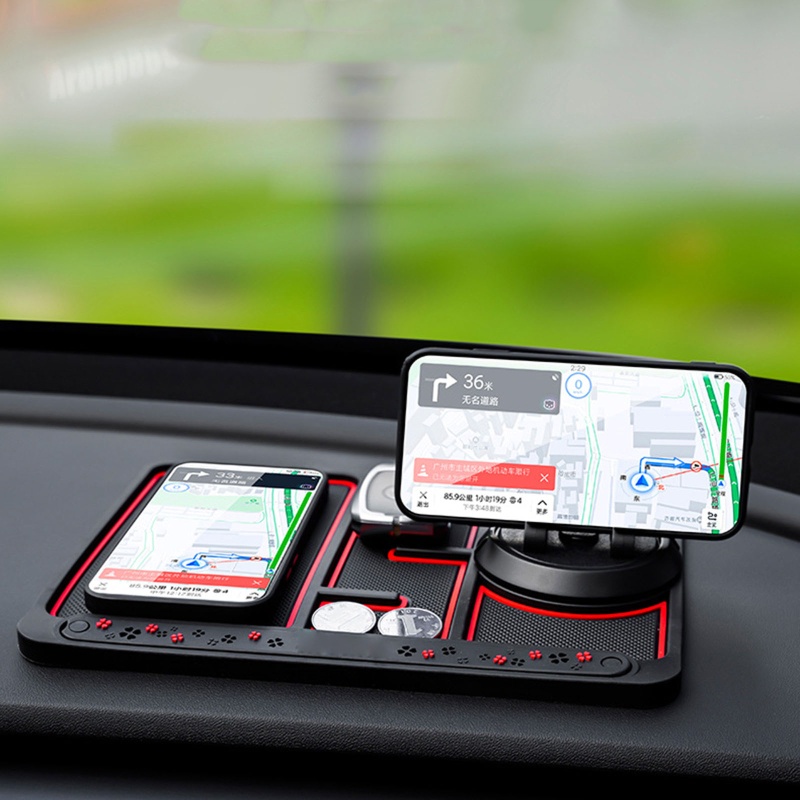 Linh Kiện Điện Tử I3600 I3600 Chất Lượng Cao° Thảm Lót Xe Hơi SUV 4 Trong 1 Không Trượt Có Hương Thơm Kèm Giá Đỡ Điện Thoại Xoay 4 Trong 1