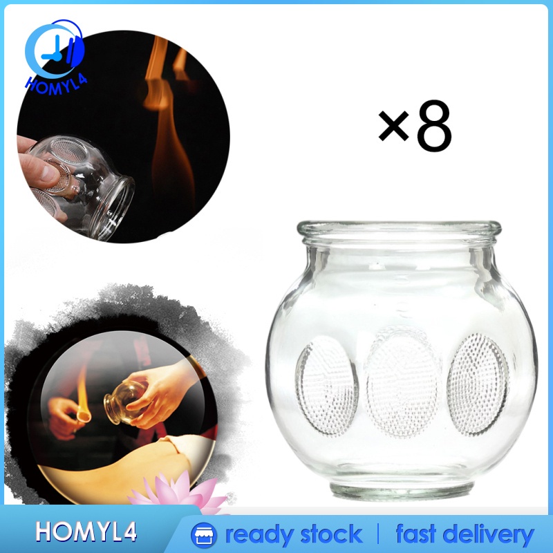 Set 8 cốc giác hơi thủy tinh chuyên nghiệp