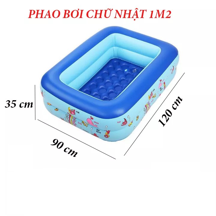 Bể bơi phao, Bể phao bơi 2 tầng, 3 tầng cho bé có đáy chống trượt, HÀNG LOẠI DÀY SỊN Bảo hành 12 tháng