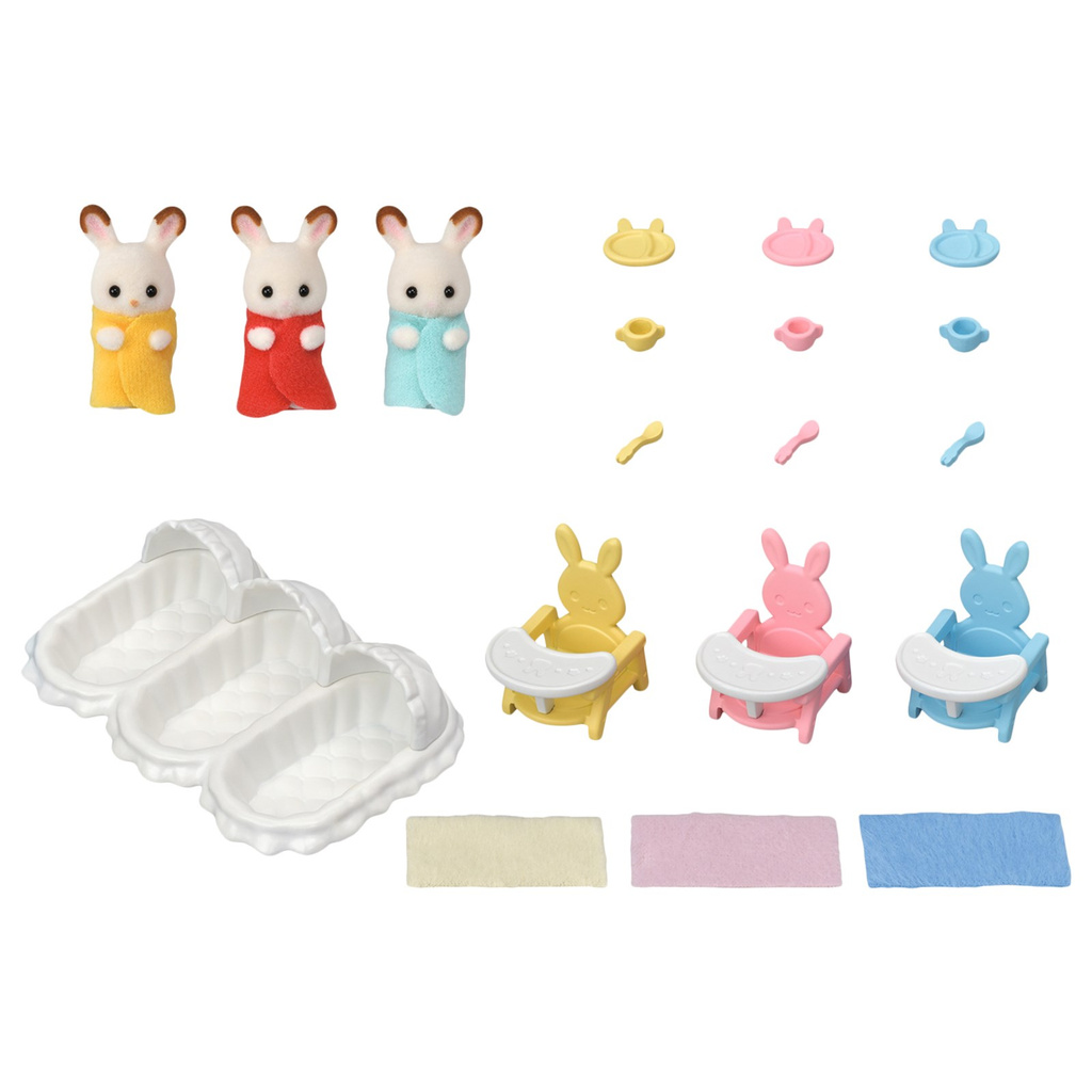 Đồ chơi nhập vai Bộ nôi sinh ba - Triplets Care Set Sylvanian Families