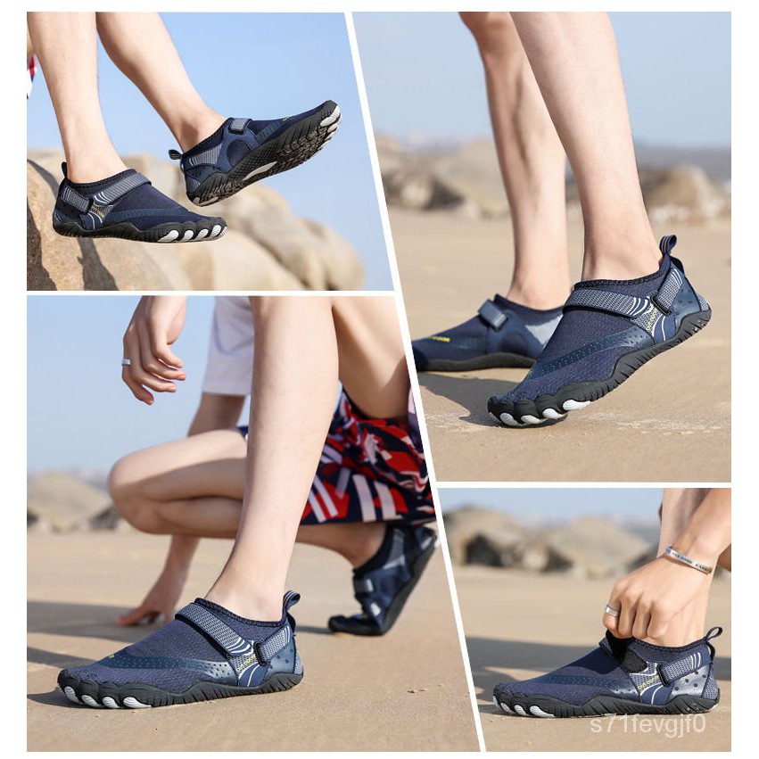 2021 Summer Grey Sneakers Men Swimming  Wading Sandals Aqua Upstream Shoes Breathable Barefoot Women Beach Shoe Slippers