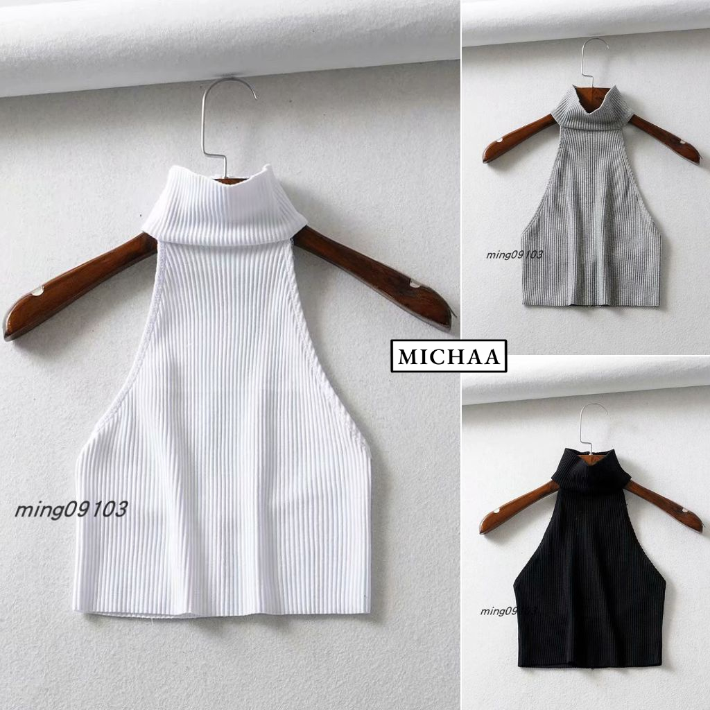 Áo Croptop YẾM CỔ LỌ Nữ Thun Gân Ulzzang Kiểu Ôm Body, Áo Thun Phong Cách Sexy Thời Trang - MICHAA CR56