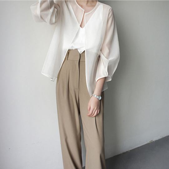 Áo sơ mi chống nắng phong cách cổ điển thời trang mùa hè cho nữ