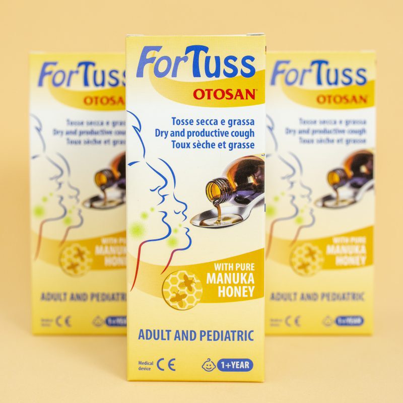 Siro ho Fortuss Otosan giúp làm dịu cơn ho, bảo vệ họng, giảm khản giọng ho khan,ho có đờm. chai 180ml