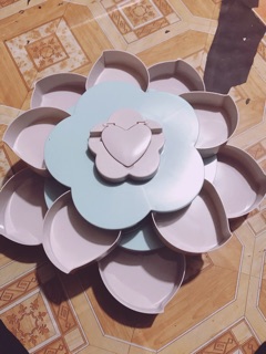 Khay đựng mứt 2 tầng