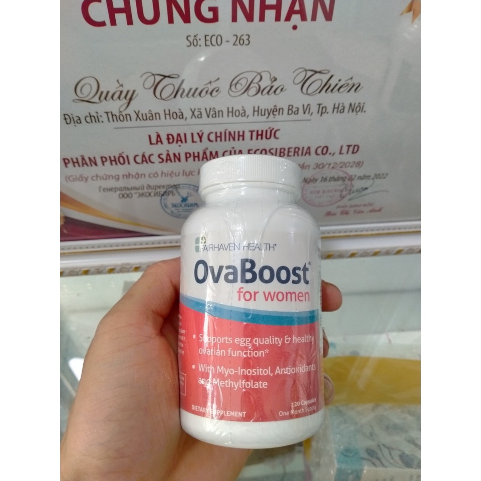 OvaBoost [HÀNG CHUẨN] viên bổ trứng, hỗ trợ thụ thai
