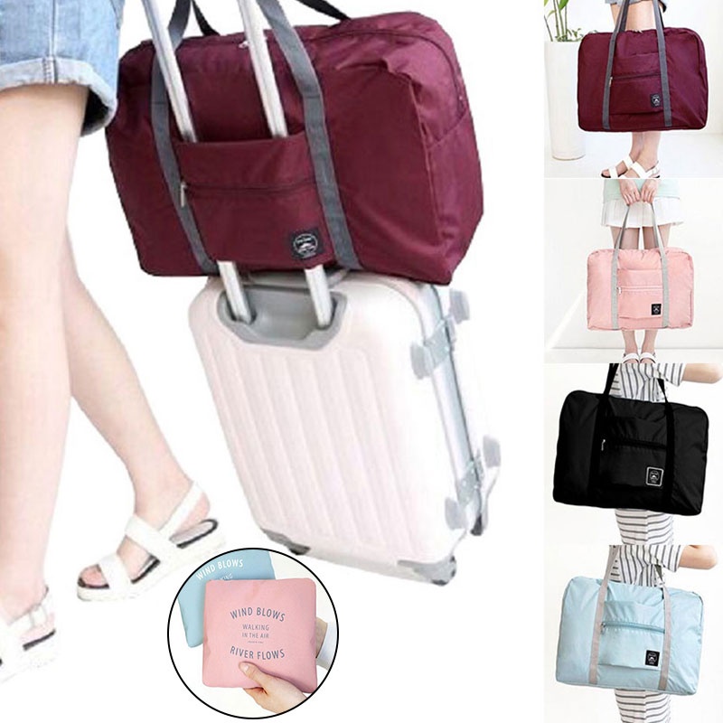 Túi đựng đồ du lịch Duffel gấp gọn được hình khối lớn phong cách Hàn Quốc