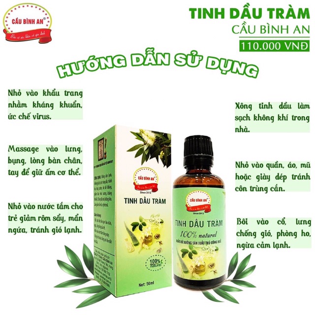 Tinh Dầu Tràm Huế Thương Hiệu Cầu Bình An 50ml