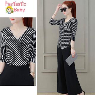 Áo kiểu nữ cổ chữ V kẻ sọc thời trang