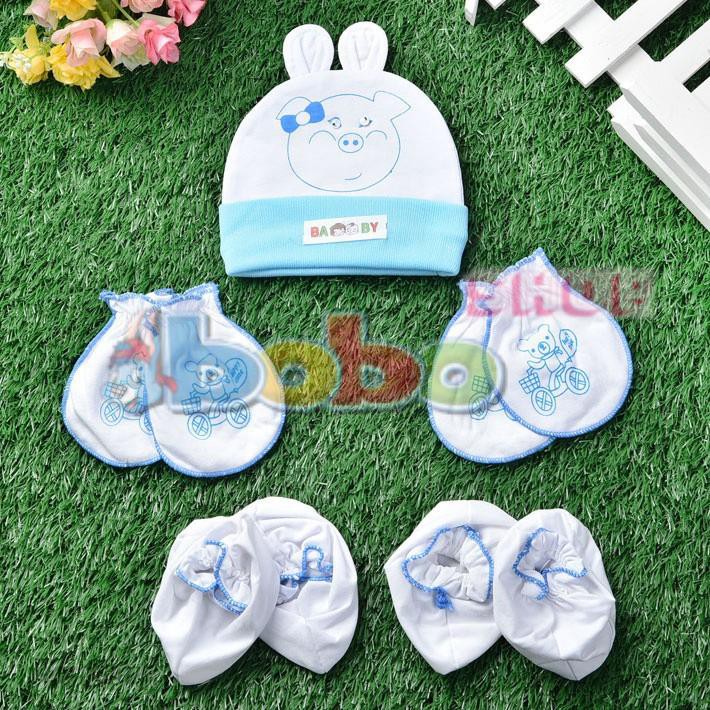 Combo nón,bao tay chân cho bé