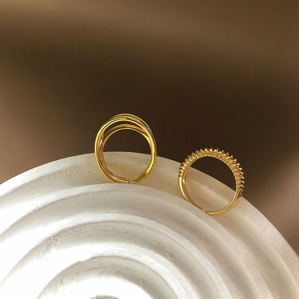 USNOW Nhẫn Cưới Dạng Mở Có Thể Điều Chỉnh Kích Cỡ Dành Cho Cặp