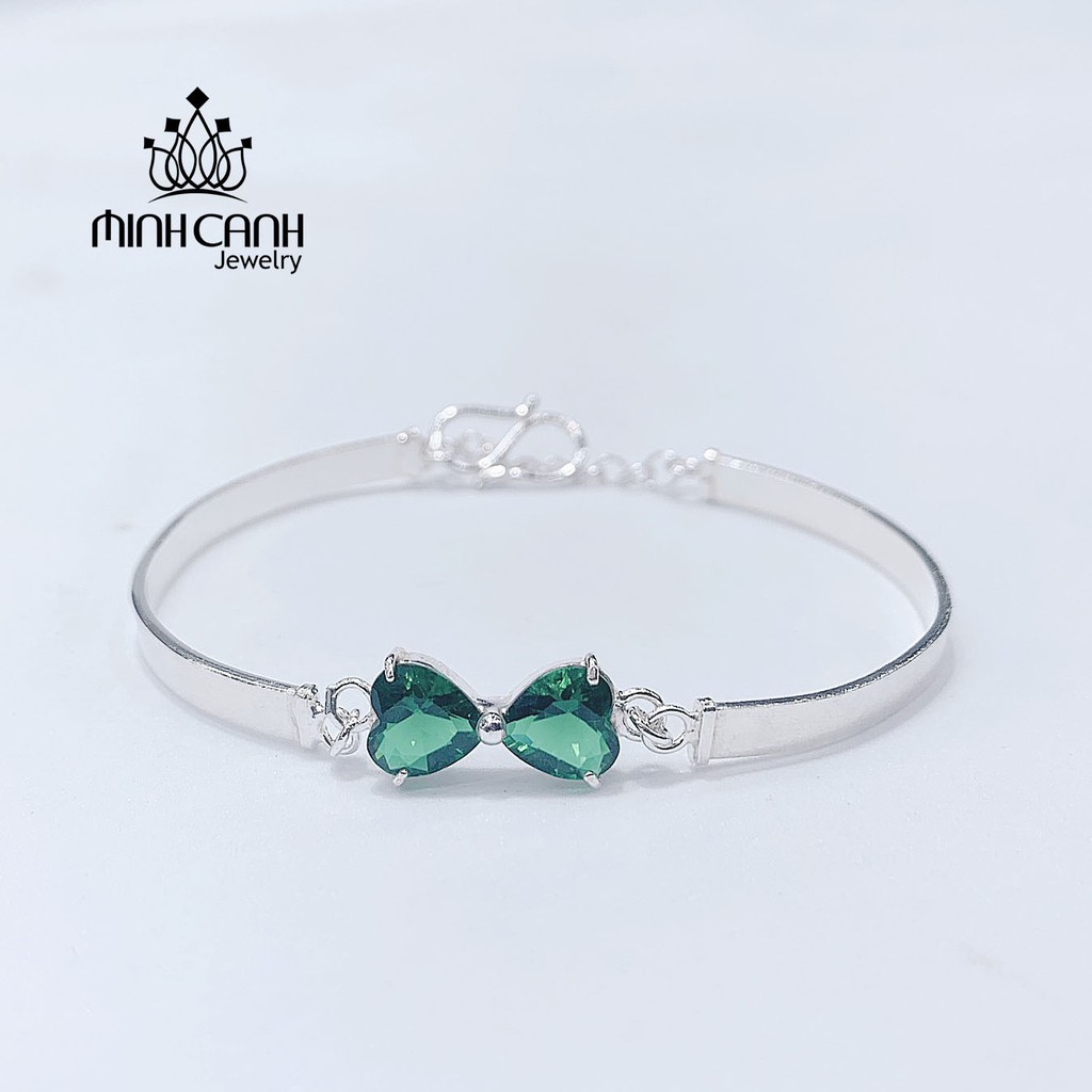 Lắc Tay Bạc Nữ Nơ Đính Đá Nhiều Màu - Minh Canh Jewelry