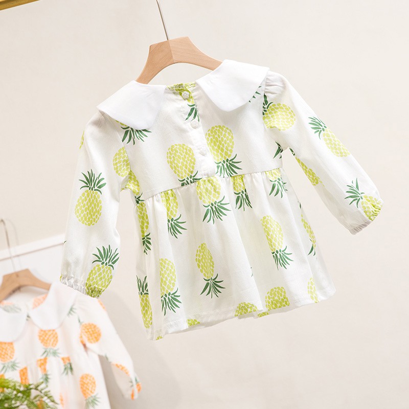 Đầm in hình quả dứa cho bé gái