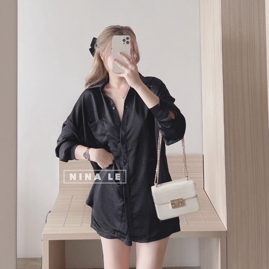 Sét bộ nữ áo sơ mi dài tay phối quần đùi đa màu sắc  thích hợp cho nàng đi chơi, đi biển