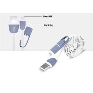 Cáp sạc Điện Thoại 2 in 1 cho iPhone567 & android