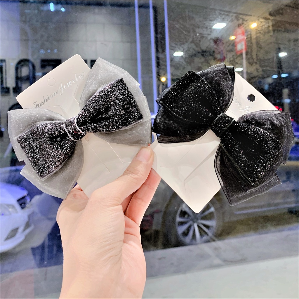 Dây Buộc Tóc Đính Nơ Ruy Băng Xinh Xắn Cho Nữ