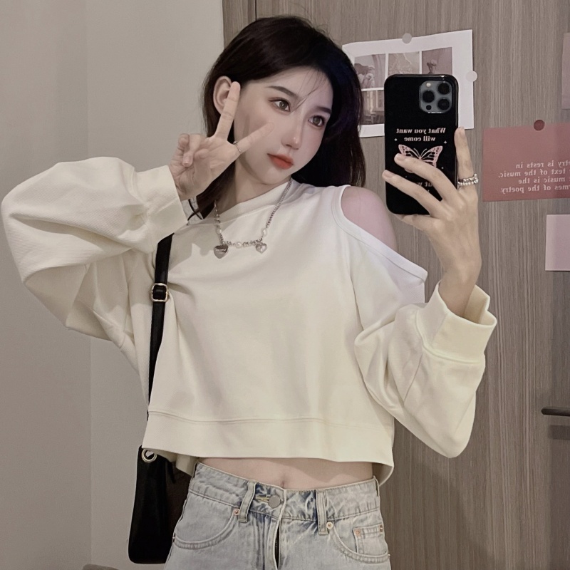 Áo len ZHELIHANGFEI trễ vai dài tay thời trang gợi cảm dành cho nữ