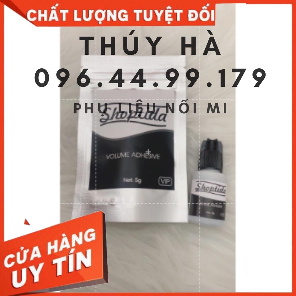 Keo nối mi Shoptida ÍT CAY-SIÊU BỀN- hương chuối_dụng cụ Mi fan_THÚY HÀ