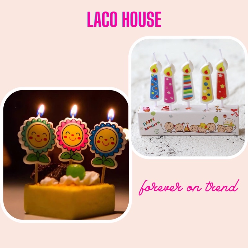 Set nến Happy Birthday ngộ nghĩnh đáng yêu trang trí tiệc sinh nhật J88