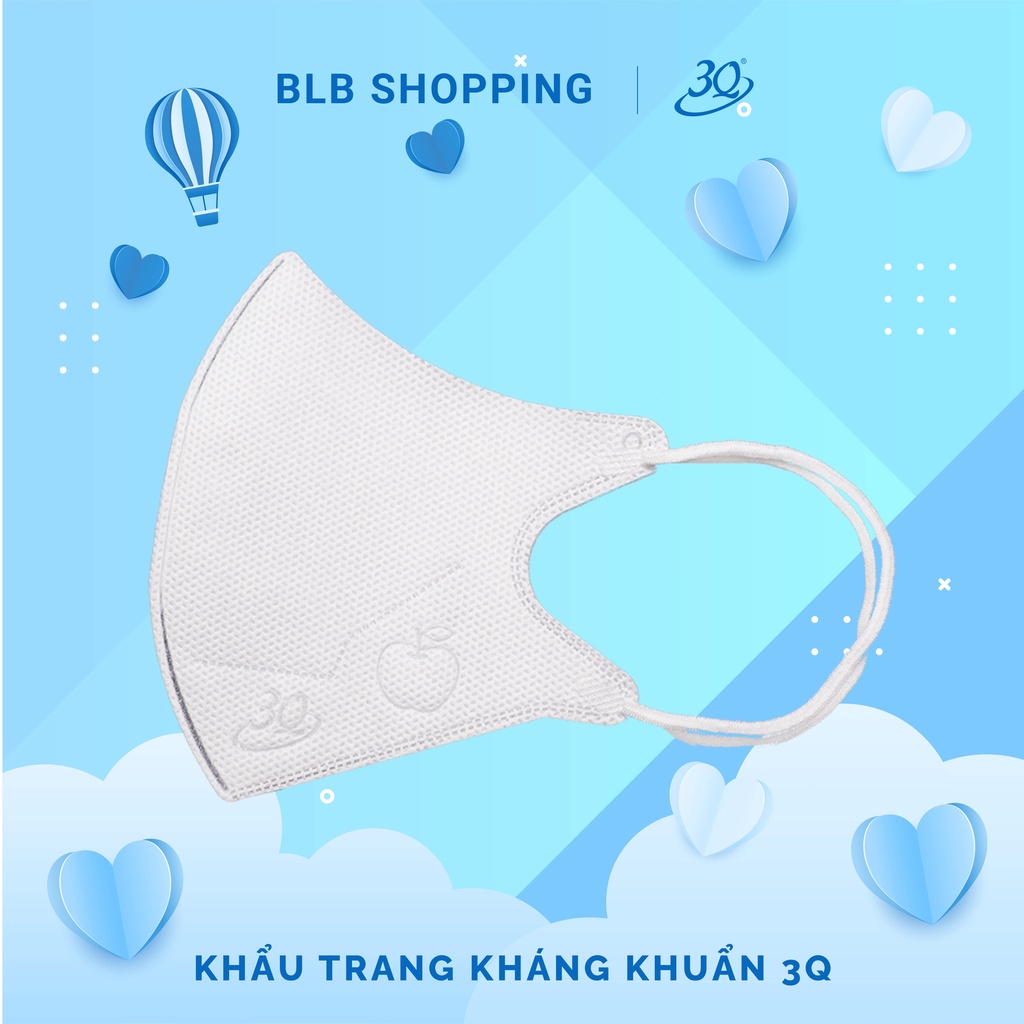 [COMBO 10 TÚI /100 CÁI] [CHÍNH HÃNG] KHẨU TRANG 3D TRẺ EM, NGƯỜI LỚN SANQI 3Q SET 1 BỊCH 10 CÁI ( MÀU XANH-TRẮNG) | BigBuy360 - bigbuy360.vn