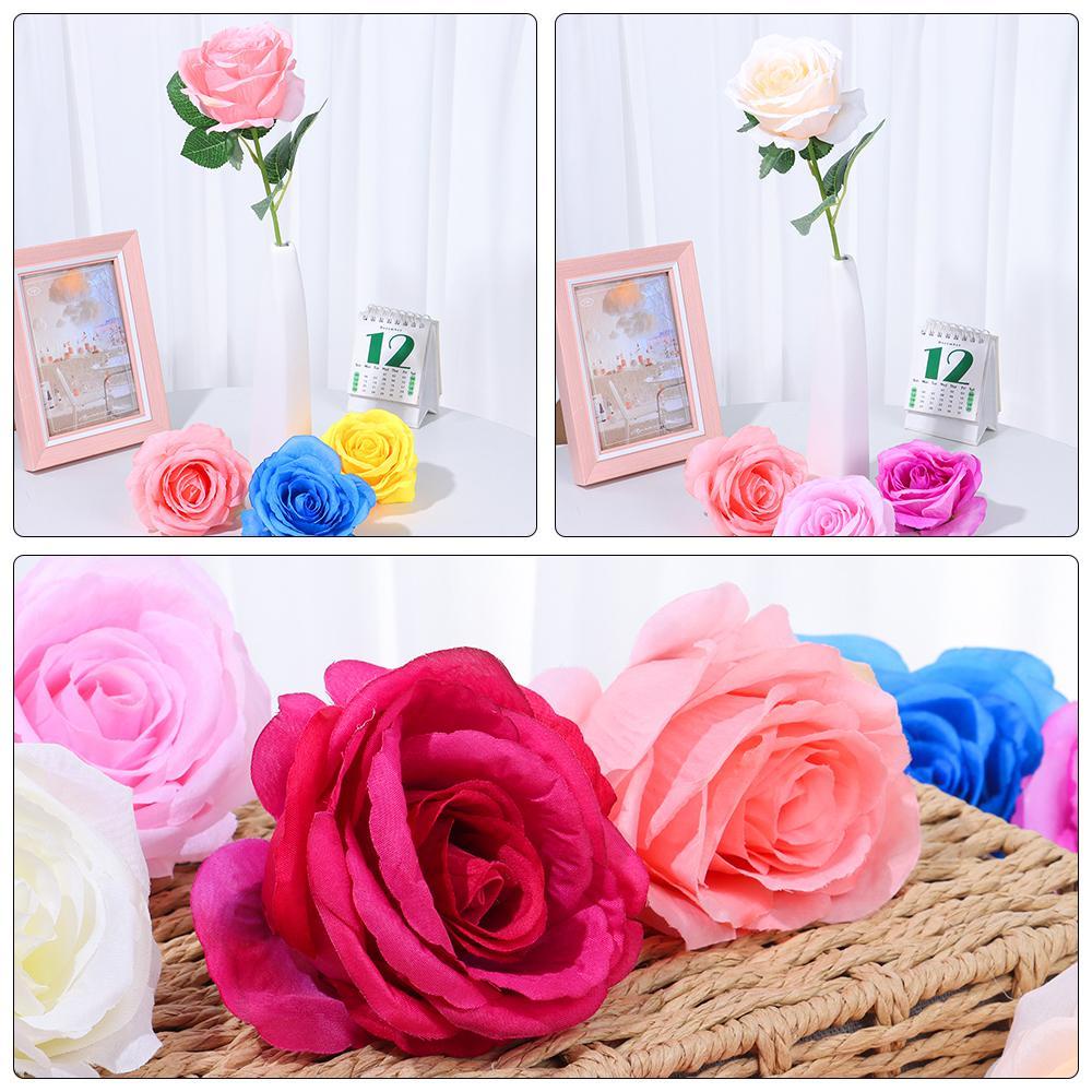 KUNHEV Bó Hoa Hồng Giả 10cm Nhiều Màu Trang Trí Nhà Cửa Tiệc Tùng