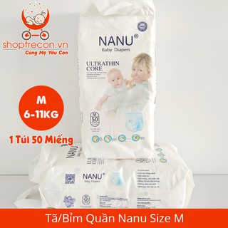 [Tả Nanu Baby] 100 miếng tã / bỉm quần Nanu Baby cao cấp 100 M/ 100 L/ 100 XL/ 100 XXL/ 100 XXXL