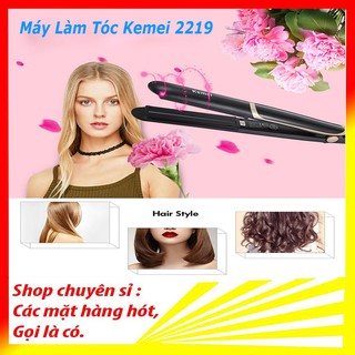 Máy uốn tóc kemei KM2219 cho mái tóc đẹp kiểu dáng mới - chưc năng uốn cụp - ép - uốn phồng - làm xoăn - mini