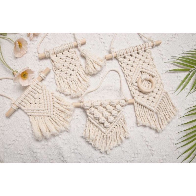 Macrame mini treo tường trang trí phòng