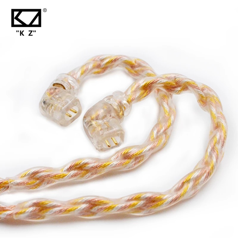 Dây Cáp Tai Nghe KZ ZSN PRO ZSX DQ6 ZAX Mạ Vàng / Bạc 8 Lõi 0.75mm