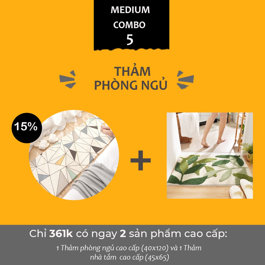 THẢM phòng ngủ/ Thảm chùi chân lau chân dài trang trí mẫu dễ thương cao cấp