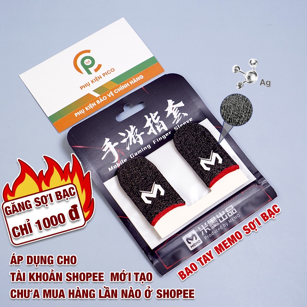 Găng tay chơi game - Bao tay chơi game Memo sợi bạc MK8 sợi đồng nguyên chất chống loạn cảm ứng