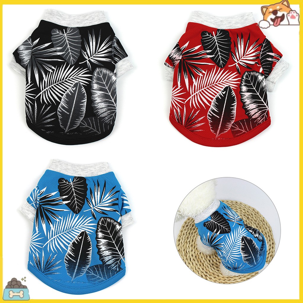 Áo Thun In Hình Lá Cho Thú Cưng