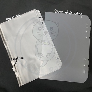 (ĐỌC KĨ MÔ TẢ) Sheet A5 6 còng - Sheet đựng card 6 lỗ binder A5