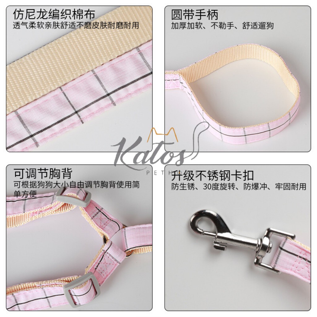 Dây dắt yếm khủng long cho chó mèo