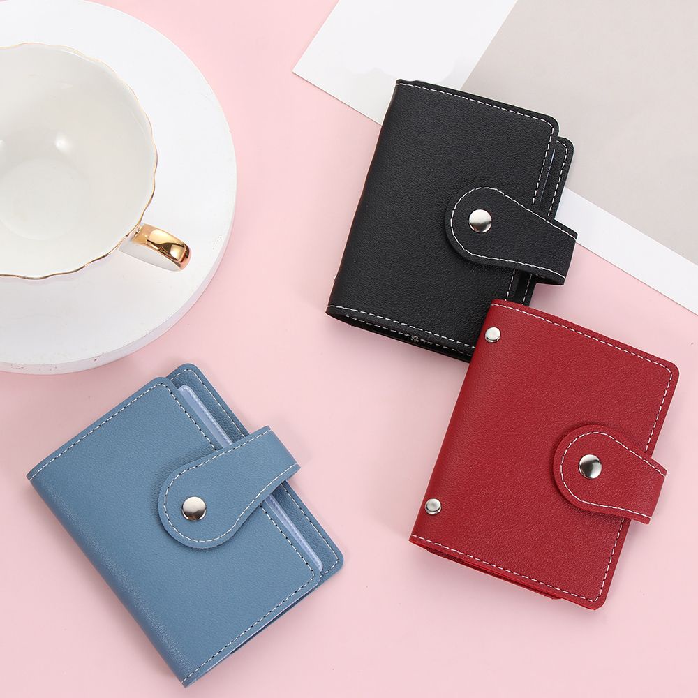 Ví Da PU 26 Ngăn Đựng Thẻ Đa Năng Màu Sắc Ngọt Ngào Thời Trang