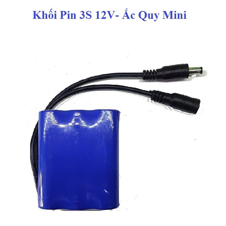 ▬ Khối Pin 3S 12V Xả 10A - Dự Phòng Wifi, Đai massage, Ắc Quy Mini