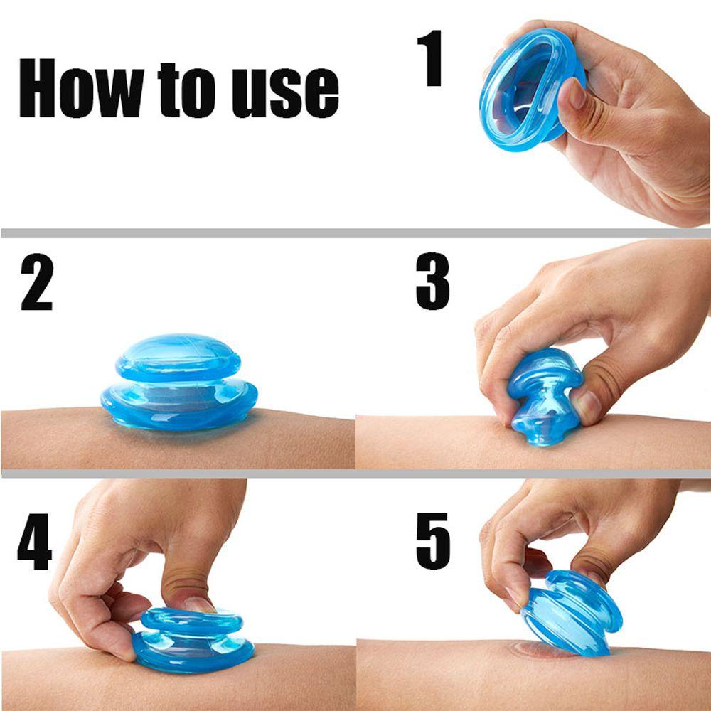 Cốc Giác Hơi Mát Xa Cơ Thể Bằng Silicon Mềm Bền Chống Cellulite Có Giác Hút