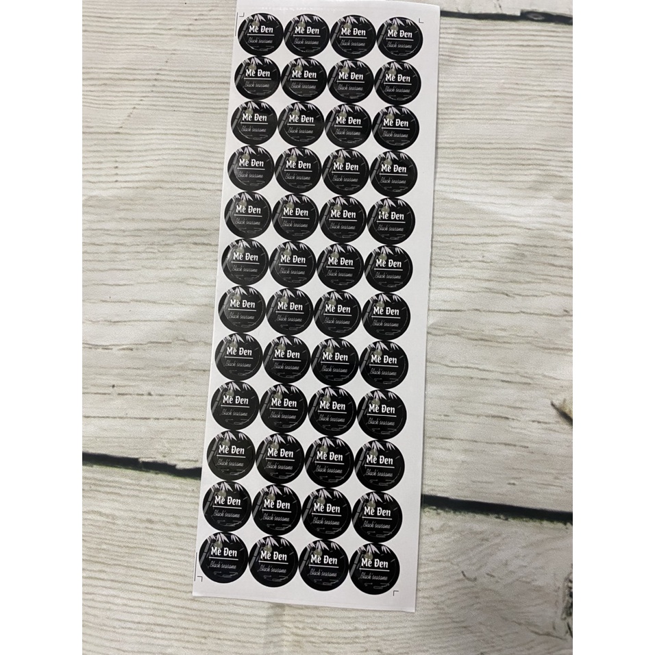 Tem Nhân Trung Thu Vị Mè Đen Tờ 48 Con Kt: 1,7cm